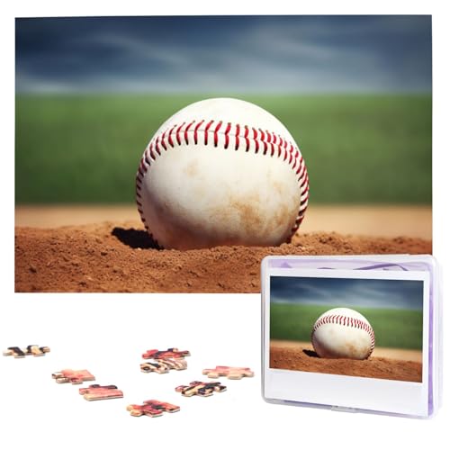 Baseball-Puzzle, 1000 Teile, Holz-Puzzle, personalisiertes Fotopuzzle für Erwachsene, Freunde, Bildpuzzle, Geschenke für Hochzeit, Geburtstag, Valentinstag, Heimdekoration von WSOIHFEC