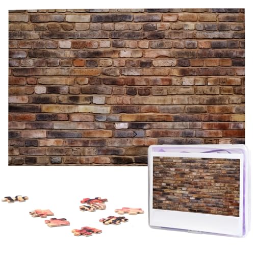 Brick Wall Puzzles 1000 Teile Holzpuzzle Personalisiertes Fotopuzzle für Erwachsene Freunde Bilderpuzzle Geschenke für Hochzeit Geburtstag Valentinstag Home Decor von WSOIHFEC