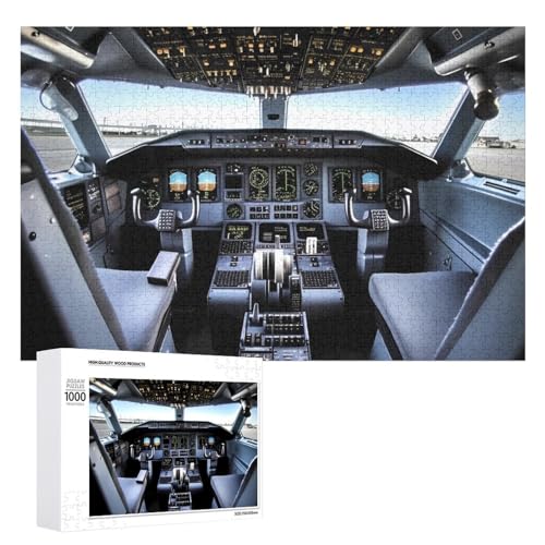 Flugzeug-Cockpit-Puzzle, 1000 Stück, Holz-Puzzle, personalisiertes Fotopuzzle für Erwachsene, Freunde, Bild, Puzzle, Geschenke für Hochzeit, Geburtstag, Valentinstag, Heimdekoration Flugzeug-Cockpit-Puzzle, 1000 Stück, Holz-Puzzle, personalisiertes Fotopuzzle für Erwachsene, Freunde, Bild, Puzzle, Geschenke für Hochzeit, Geburtstag, Valentinstag, Heimdekoration von WSOIHFEC