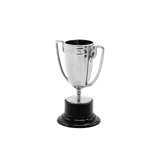 10 stücke Mini Trophäen Kinder Und Erwachsene Robuste Tragbare Kleine Trophäe for Belohnungen Zeremonie Party Favors Requisiten Für Kinder(Argent) von WSQHAO