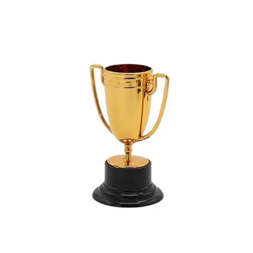 10 stücke Mini Trophäen Kinder Und Erwachsene Robuste Tragbare Kleine Trophäe for Belohnungen Zeremonie Party Favors Requisiten Für Kinder(Gold) von WSQHAO