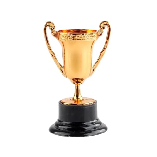 10PCS Awards Trophy Mini Kunststoff Honor Cup Wettbewerb Fußball Statuette Decor Gewinner Award Spielzeug Für Kinder(Copper) von WSQHAO