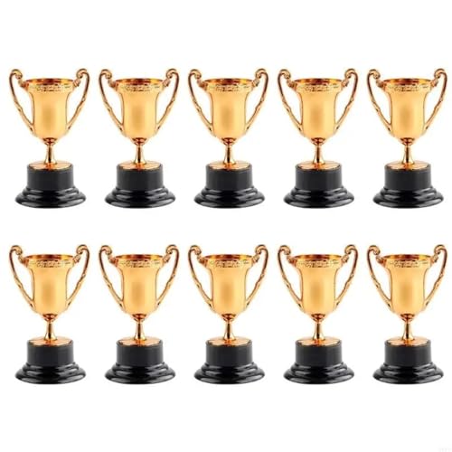 10PCS Kleine Kunststoff Gold Preis Tasse Skaliert Trophäen Jungen Mädchen Schule Spiel Award Für Kinder(Copper) von WSQHAO