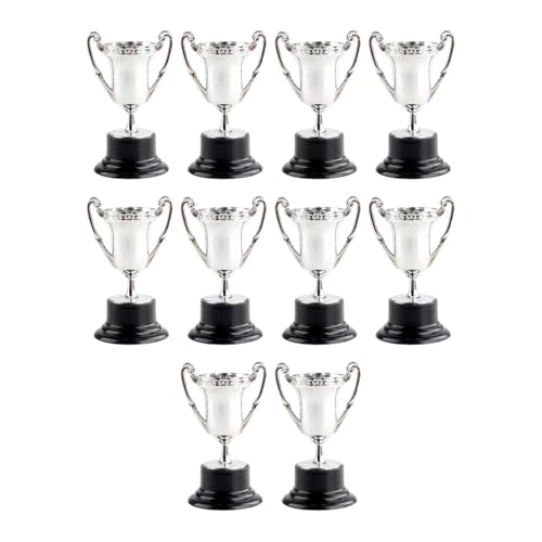10x Kleine Award Trophäen Trophäe Cup Andenken Belohnung Preis Farbig Für Kinder(Argent) von WSQHAO