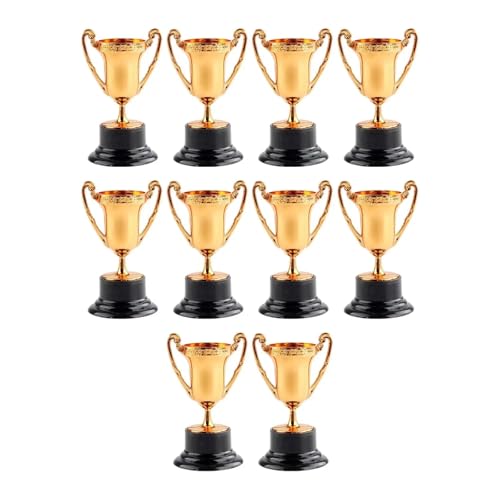 10x Kleine Award Trophäen Trophäe Cup Andenken Belohnung Preis Farbig Für Kinder(Copper) von WSQHAO