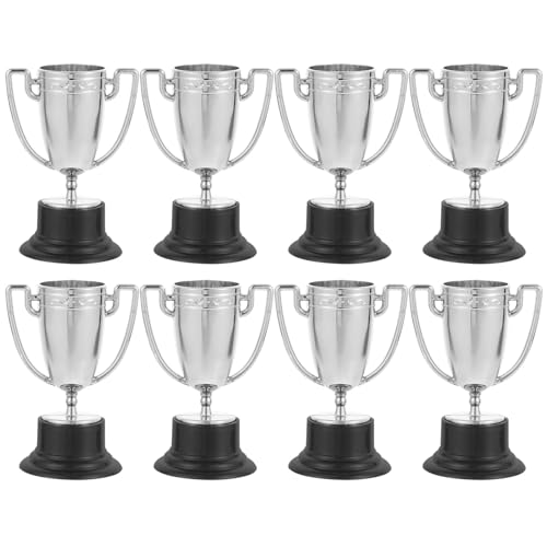 16 Stück Mini-Trophäen for Kinder, Preispokale, Wettbewerbe, Gold, for, Schule, Sport, Belohnungen, Mehrzweck-Party-Dekor Für Kinder(Silver) von WSQHAO
