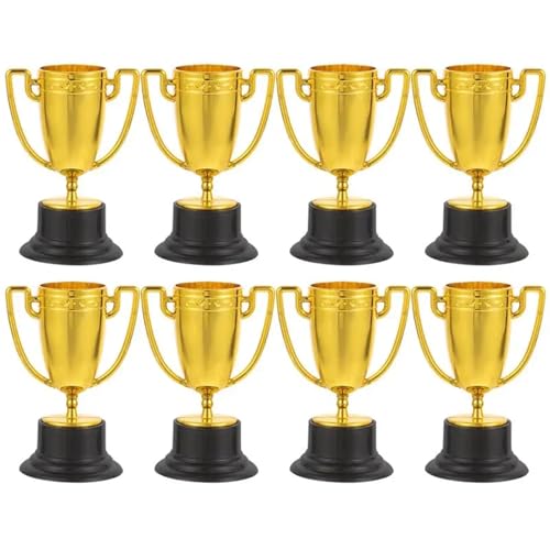 16Pcs Kunststoff Gold Gewinner Medaillen Trophäe Kinder Preis Auszeichnungen Spielzeug for Geburtstag Party Favors Pinata Füllstoffe Für Kinder(Gold) von WSQHAO