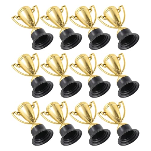 16Pcs Mini Kunststoff Trophäe Tassen Gold Belohnung Kinder Ehre Auszeichnungen Tag Preise Schule Wettbewerb Medaillen Fußball Für Kinder von WSQHAO