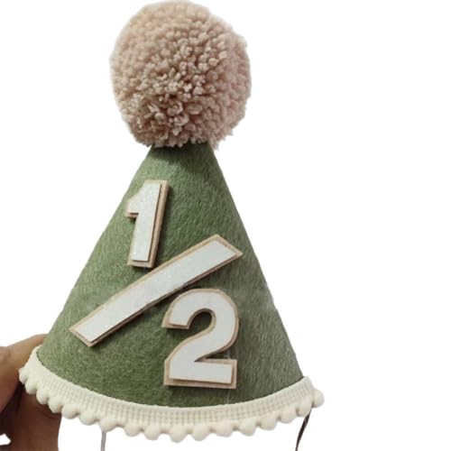 WTRYT Geburtstagshüte 1 Stück Verstellbare Geburtstag Kegel Party Hüte Baby Partyhüte Set Farbenfrohe-Feier Kopfbedeckungen 1/2 Geburtstag Kopfschmuck für Baby Mädchen und Jungen Familienfeiern WTRYT Geburtstagshüte 1 Stück Verstellbare Geburtstag Kegel Party Hüte Baby Partyhüte Set Farbenfrohe-Feier Kopfbedeckungen 1/2 Geburtstag Kopfschmuck für Baby Mädchen und Jungen Familienfeiern von WTRYT