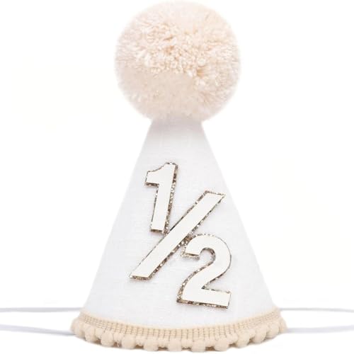 WTRYT Geburtstagshüte 1 Stück Verstellbare Geburtstag Kegel Party Hüte Baby Partyhüte Set Farbenfrohe-Feier Kopfbedeckungen 1/2 Geburtstag Kopfschmuck für Baby Mädchen und Jungen Familienfeiern WTRYT Geburtstagshüte 1 Stück Verstellbare Geburtstag Kegel Party Hüte Baby Partyhüte Set Farbenfrohe-Feier Kopfbedeckungen 1/2 Geburtstag Kopfschmuck für Baby Mädchen und Jungen Familienfeiern von WTRYT