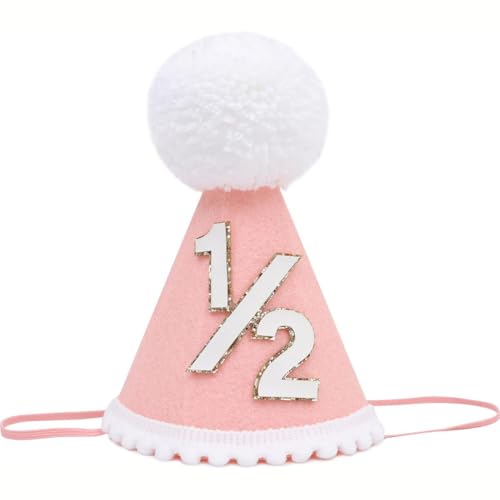 WTRYT Geburtstagshüte 1 Stück Verstellbare Geburtstag Kegel Party Hüte Baby Partyhüte Set Farbenfrohe-Feier Kopfbedeckungen 1/2 Geburtstag Kopfschmuck für Baby Mädchen und Jungen Familienfeiern WTRYT Geburtstagshüte 1 Stück Verstellbare Geburtstag Kegel Party Hüte Baby Partyhüte Set Farbenfrohe-Feier Kopfbedeckungen 1/2 Geburtstag Kopfschmuck für Baby Mädchen und Jungen Familienfeiern von WTRYT