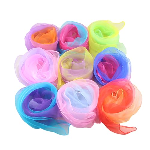 24 Stück Square Jongliertücher Set, Bunte Chiffontücher, 60 * 60 cm Tanz Tücher, Performance Seide Schals Bunt Tanz Tücher, 21 Farben, für Kindergarten Kinder Party-Aktivitäten Zubehör Dekoration 24 Stück Square Jongliertücher Set, Bunte Chiffontücher, 60 * 60 cm Tanz Tücher, Performance Seide Schals Bunt Tanz Tücher, 21 Farben, für Kindergarten Kinder Party-Aktivitäten Zubehör Dekoration von WTZWYFWJ