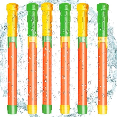 WTZWYFWJ 6 Stück Wasserpistolen für Kinder, Wasserkanone mit Wassertank 42cm, Wasserpistole Spielzeug, Spritzpistole mit Groß Reichweite, Super Wasserblaster für Pool Strand Outdoor WTZWYFWJ 6 Stück Wasserpistolen für Kinder, Wasserkanone mit Wassertank 42cm, Wasserpistole Spielzeug, Spritzpistole mit Groß Reichweite, Super Wasserblaster für Pool Strand Outdoor von WTZWYFWJ