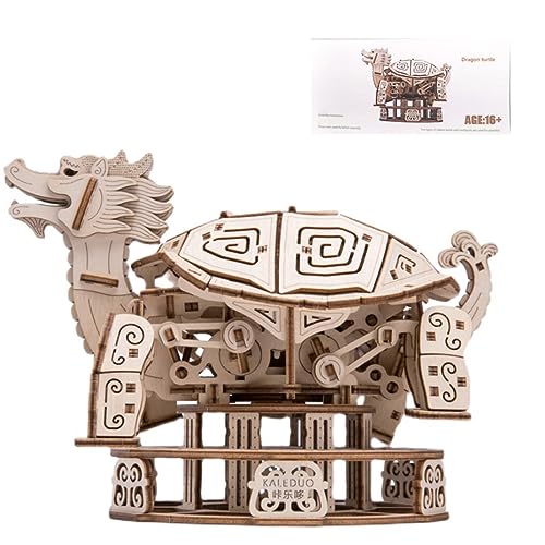 WUBA Holz Schwarze Schildkröte Modell Getriebe Mechanische 3D Holzpuzzles zu Bauen für hölzerne mythische Bestie Modell Kits für Erwachsene DIY Holzmodelle für Erwachsene zu Bauen (88+PCS) von WUBA