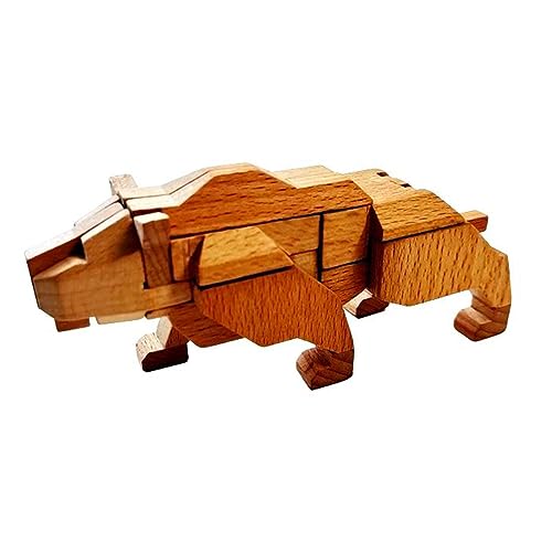 WUBA Holz Tiger Modell Kit, 3D mechanische Holz Puzzles für Erwachsene und Kinder-Holz Ruban Lock Zodiac Tiger Modell Kits für Erwachsene DIY Holz Modelle für Erwachsene zu Bauen von WUBA