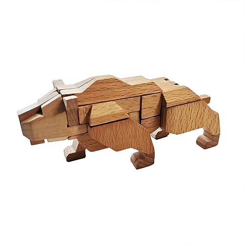 WUBA Holz Tiger Modell Kit, 3D mechanische Holz Puzzles für Erwachsene und Kinder-Holz Ruban Lock Zodiac Tiger Modell Kits für Erwachsene DIY Holz Modelle für Erwachsene zu Bauen von WUBA