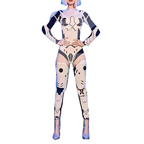 WUBA Zukunft Punk Cosplay Kostüm, Technologie Mechs Weibliche Krieger Show Kleidung, Halloween Rollenspiel Party Maskerade von WUBA