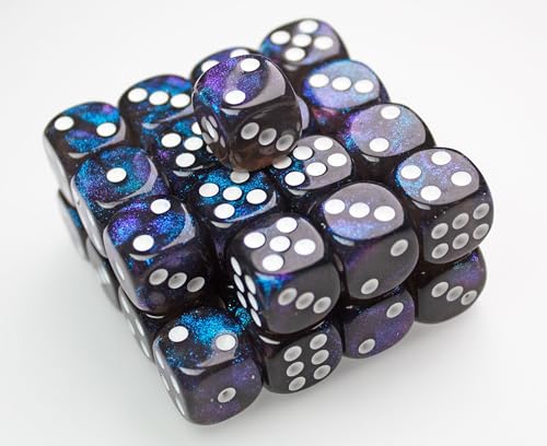 Würfelzeit 0422 - Würfel W6 12 mm Cosmoo ultramarineblau (32 Augenwürfel in Klarsichtbox) von WÜRFELZEIT 35