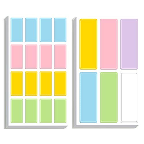 700 Stifte-Etiketten für Kinder (15x30 mm+22x63 mm) [Namensaufkleber][matt selbstklebend]zum Markieren von kleinen Gegenständen Beispiel Stifte Lineale Schule Kindergarten Federmäppchen -Bunt von WUERKIYA