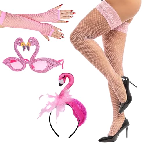 WUERKIYA Haarreif Flamingo, Kopfschmuck Hawaiisches Flamingo-Outfit Damen – Komplettes Set mit Flamingo-Hut, Ohrringen und Kostüm – Einzigartiger Hawaii-Look für Frauen WUERKIYA Haarreif Flamingo, Kopfschmuck Hawaiisches Flamingo-Outfit Damen – Komplettes Set mit Flamingo-Hut, Ohrringen und Kostüm – Einzigartiger Hawaii-Look für Frauen von WUERKIYA