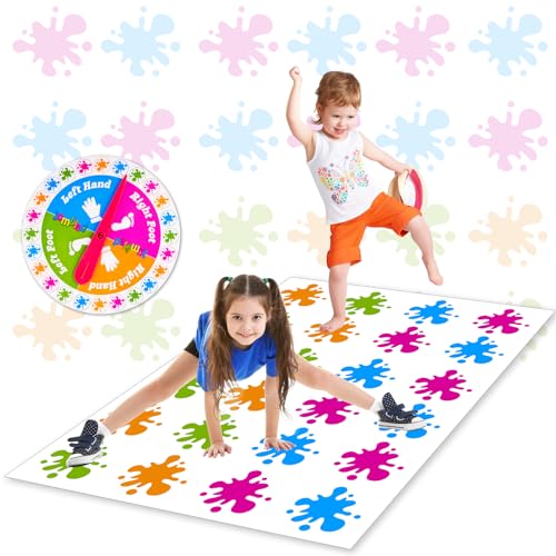WUGU Twisting Spiele, Bodenspiel mit Spielmatte, Twisting Game für Kinder & Erwachsene, Kindergeburtstag Spiele Ab 6 Jahre, Twister Spiel Kinder, Teamspiel, Partyspiel von WUGU