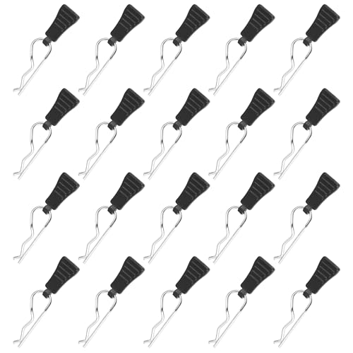 20 Stücke RC Karosserie Clips für Deerc Ersatzteile mit Aufreißlaschen RC Körper Shell Pin RC Car Clips Rc Karosserieklammern Bent Springy für 1/10 1/12 1/16 Fernbedienung Auto Shell Modell Ersatzteil von WUISOLQP