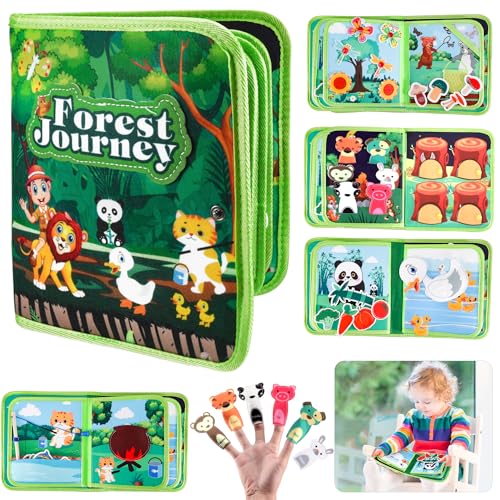 Busy Board Montessori Spielzeug Quiet Book ab 1 2 3 Jahre mit Forest Theme Weichem Filz für Frühe Bildung Activity Board für Jungs Mädchen Kleinkinder Geschenke Geburtstag Spielzeug Weihnachten Autofa Busy Board Montessori Spielzeug Quiet Book ab 1 2 3 Jahre mit Forest Theme Weichem Filz für Frühe Bildung Activity Board für Jungs Mädchen Kleinkinder Geschenke Geburtstag Spielzeug Weihnachten Autofa von WUISOLQP