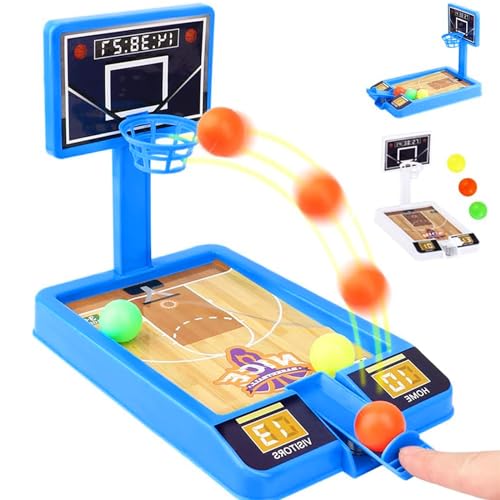 WUPENGSA Desktop Basketball Spiel - Mini Tisch Basketballspiel Für Kinder Und Erwachsene - Finger Spielzeug (Blau) von WUPENGSA