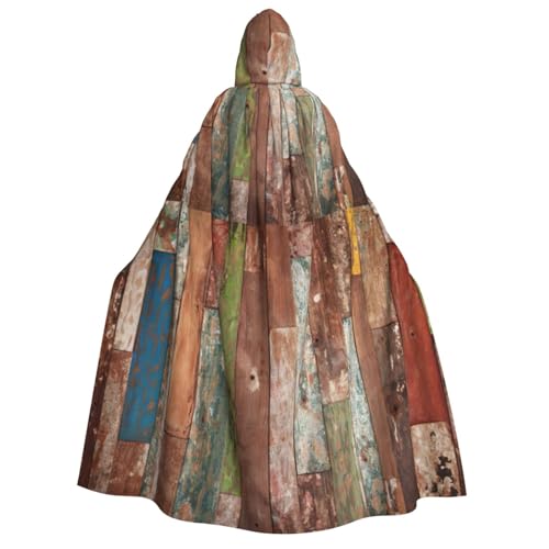 Hexen- und Vampir-Cosplay-Kostüm, Umhang aus Holz, Karneval, mit Kapuze für Erwachsene, 190 cm von WURTON