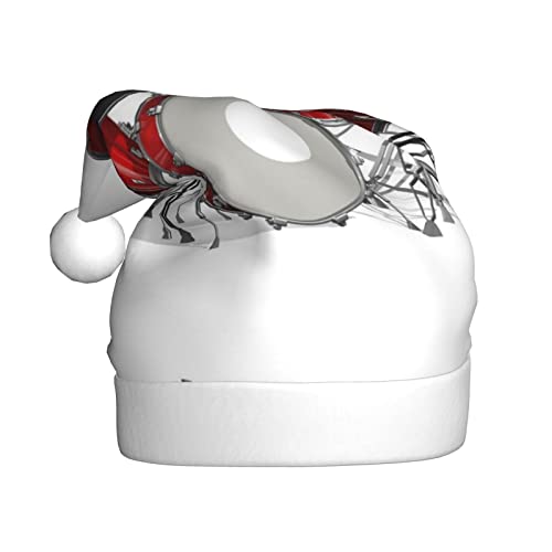 WURTON Cooles Trommel-Set Druck Weihnachten Weihnachtsmann Hut Xmas Hut Unisex Erwachsene Kostüm Zubehör Party Supplies Geschenke von WURTON