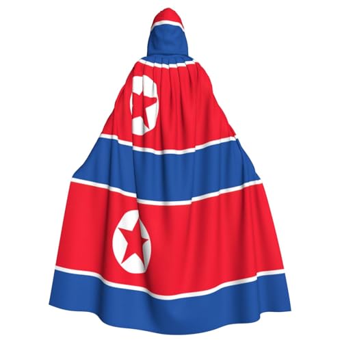 WURTON Karnevalskostüme mit koreanischer Flagge, für Erwachsene, Cosplay, Umhang mit Kapuze, für Damen und Herren, 185 cm von WURTON