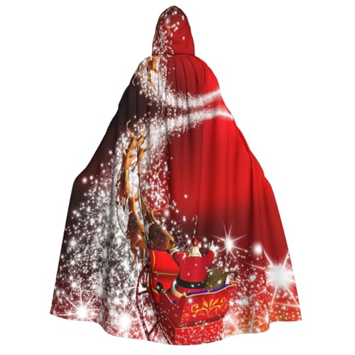 WURTON Weihnachtszauber Umhang in voller Länge mit Kapuze, Cosplay-Kostüme, Umhang, 190 cm von WURTON