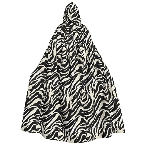 WURTON Zebra-Tier-Umhang mit Kapuze, Unisex, Cosplay-Kostüme, Umhang für Erwachsene, 190 cm von WURTON