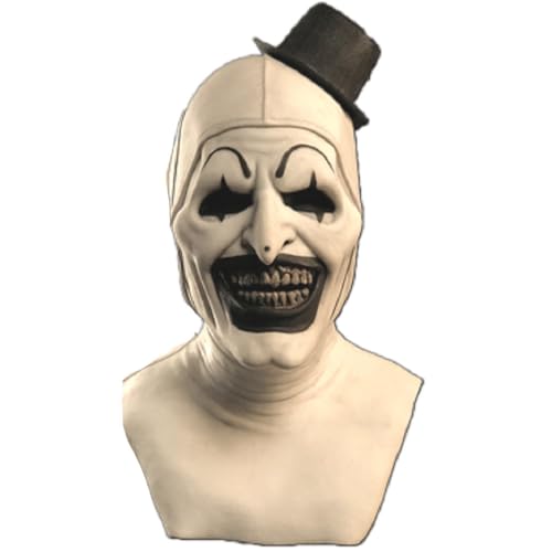 Halloween Terrifier Maske mit Cosplay Kostüm Requisiten (Weiß) von WVWMYM