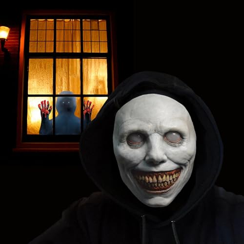 WVWMYM Halloween Maske, Horror Maske (Grau) von WVWMYM