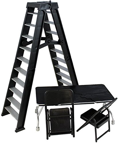 Black Wrestling Set aus Tisch, Leiter und 2 Stühlen für Wrestling Action-Figuren 15-18cm Black Wrestling Set aus Tisch, Leiter und 2 Stühlen für Wrestling Action-Figuren 15-18cm von WWE