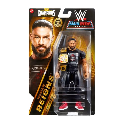 WWE Champions Figur mit Gelenken, 15 cm – Figuren Roman Reigns + Belt WWE Champions Figur mit Gelenken, 15 cm – Figuren Roman Reigns + Belt von WWE