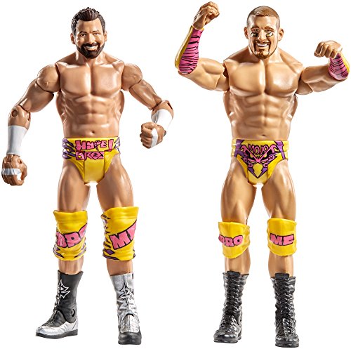 WWE - Packung mit 2 Grundfiguren mit Mojo Rawley/Zack Ryder Zubehör (Mattel Spain DXG42) von WWE