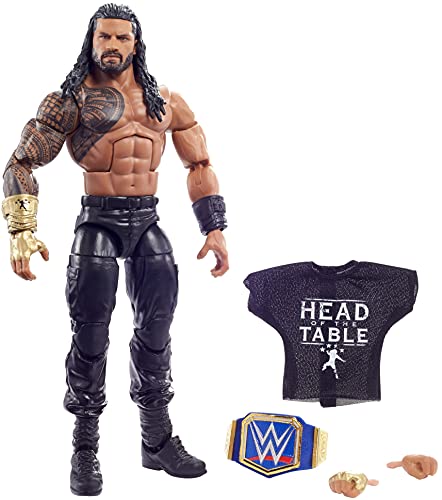 WWE GVB83 - Roman Reigns Elite-Actionfigur, beweglich, ca. 18 cm, zum Sammeln, Spielzeug ab 8 Jahren von WWE