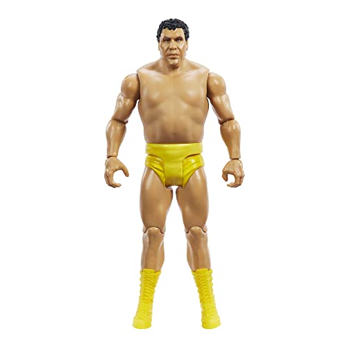 WWE HKP85 - Basic WrestleMania Andre the Giant Actionfigur, 15cm WWE Sammlerstück mit Zubehör, Spielzeug Geschenk für Kinder und Fans ab 6 Jahren von Mattel