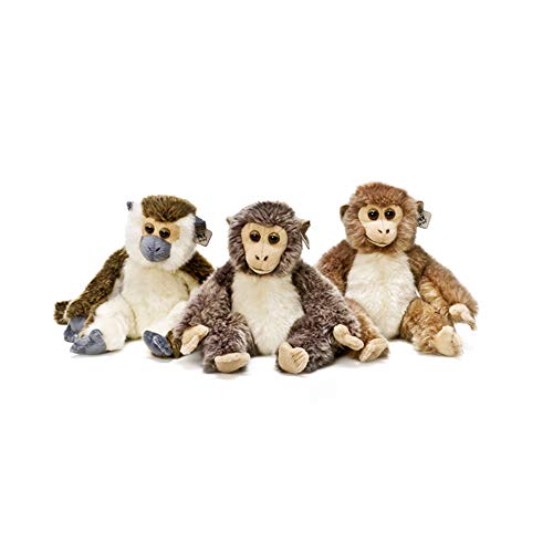 WWF 01132 - Plüschtier Affen, lebensecht gestaltetes Kuscheltier, ca. 23 cm groß, wunderbar weich und kuschelig, Handwäsche möglich, 3-fach sortiert von WWF