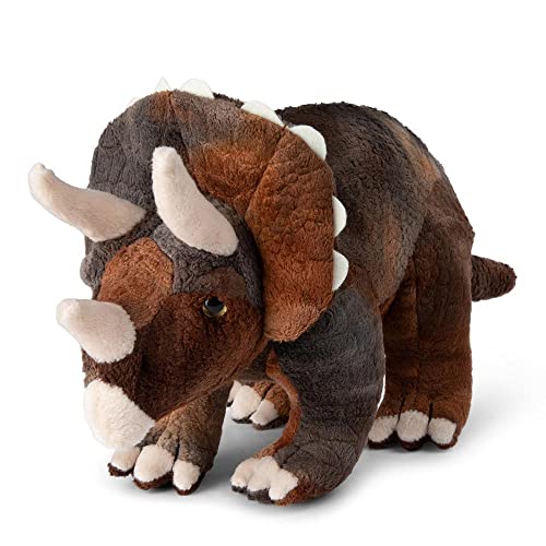 WWF 01184 - Plüschtier Triceratops, lebensecht gestaltetes Kuscheltier, ca. 23 cm groß, wunderbar weich und kuschelig, Handwäsche möglich von WWF