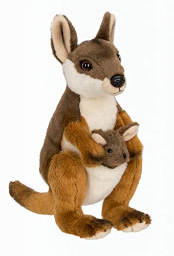 WWF 15212023 WWF00053 Plüsch Känguru Mutter mit Baby, realistisch gestaltetes Plüschtier, ca. 19 cm groß und wunderbar weich von WWF