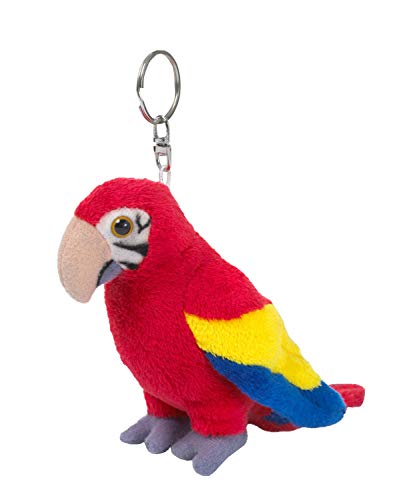 WWF 00281 - Plüschtier Papagei, lebensecht gestalteter Kuscheltier-Anhänger, ca. 10 cm groß, wunderbar weich und kuschelig, Handwäsche möglich von WWF