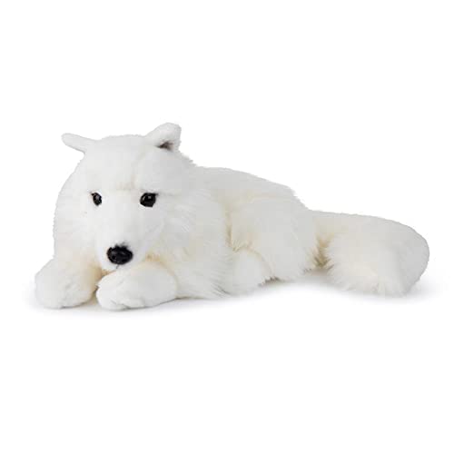 WWF WWF16981 Plüschkolletion World Wildlife Fund Plüsch Polarfuchs liegend, realistisch gestaltetes Plüschtier, ca. 25 cm groß und wunderbar weich, weiß von WWF