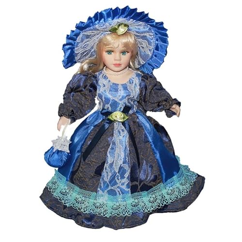 WWHJR 11.for 81'' Porzellan viktorianisch für Mädchen stehende Figuren mit Holzständer Schöne Kleidung für Kinder Adul Love Keramik von WWHJR