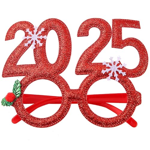 WWHJR 2025 Stirnband Brille Foto Requisiten Cartoon Brille Party Papier 2025 für Neujahrsbühne WWHJR 2025 Stirnband Brille Foto Requisiten Cartoon Brille Party Papier 2025 für Neujahrsbühne von WWHJR