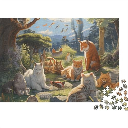 Animal World 1000 Piece Puzzle Forest Animals Puzzle for Adults, Puzzle Game, for Adults Stress Relieve Game Toy Gift for Adults and Children from 14 Years 1000pcs (75x50cm) von WWJLRLXTO