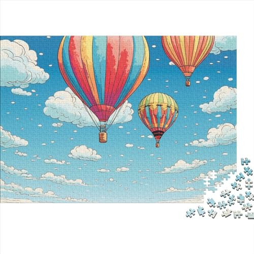 Beautiful Hot Air Balloon 1000 Pieces, Impossible Puzzle, Hot Air BalloonSkill Game for The Whole Family, for Adults Stress Relieve Game Toy Gift for Adults and Children from 14 Years 1000pcs (75x50 von WWJLRLXTO