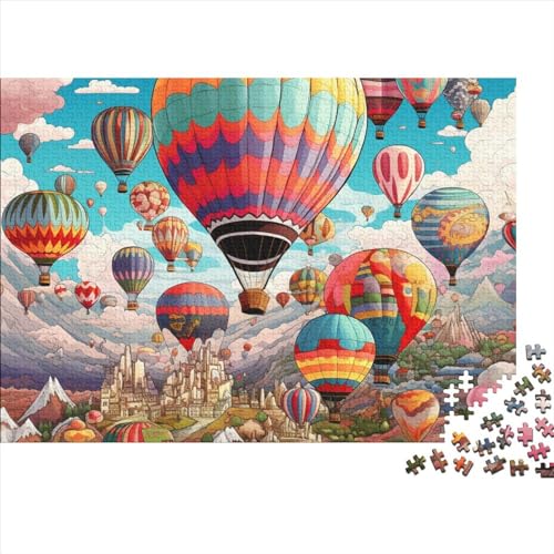 Beautiful Hot Air Balloon Puzzle, Impossible Puzzle, Hot Air Balloon Skill Game for The Whole Family, for Adults Stress Relieve Family Puzzle Game for Adults And Children from 14 Years 1000pcs (75x50c von WWJLRLXTO